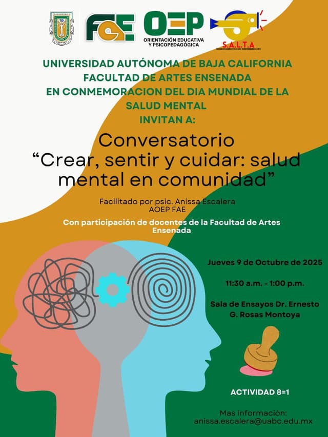 Conversatorio "Crear, sentir y cuidar: salud mental en la comunidad"