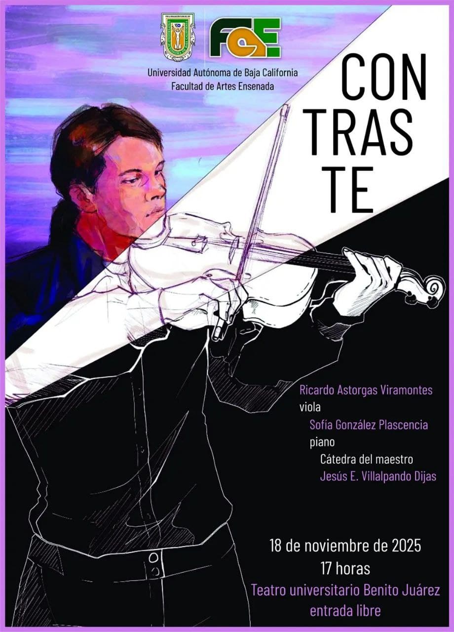 Contraste: Recital de viola del 5to Semestre de la Lic. en Música de UABC Ensenada